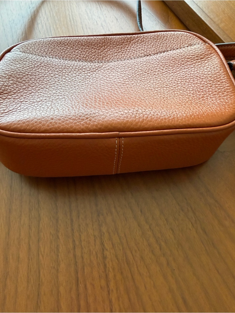 Coach Tan Leather Crossbody with Striped Logo - Picture 5 of 5